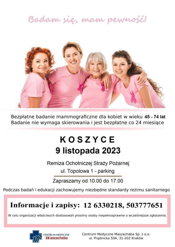 bezpłatne badania mammograficzne